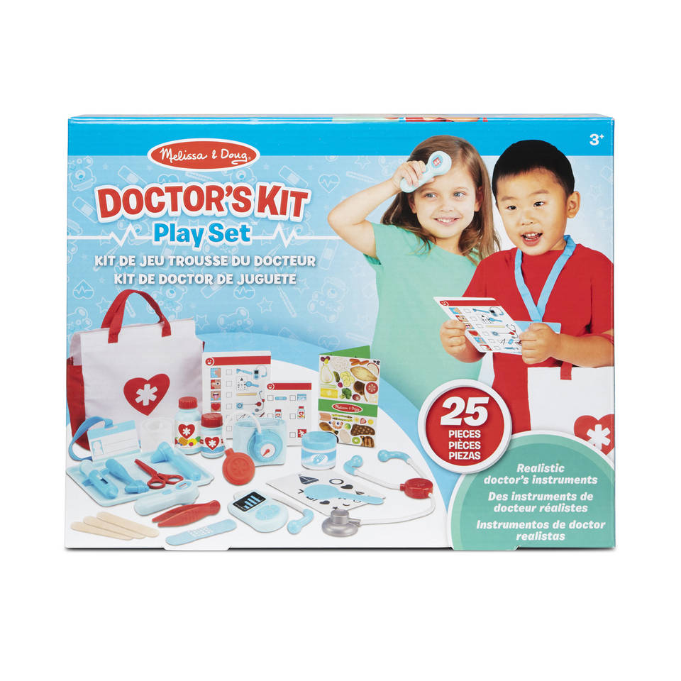 Melissa & Doug dokter speelset inclusief opbergtas 25-delig