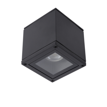 Lucide badkamer spot Aven IP65 zwart vierkant
