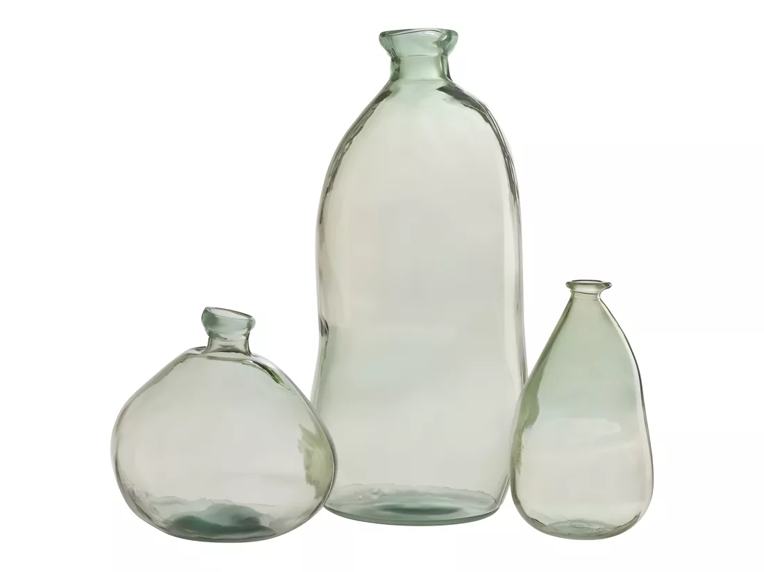 Vase Rond Design en Verre 