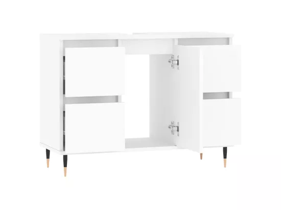Armoire de salle de bain blanc 80x33x60 cm bois d'ingénierie