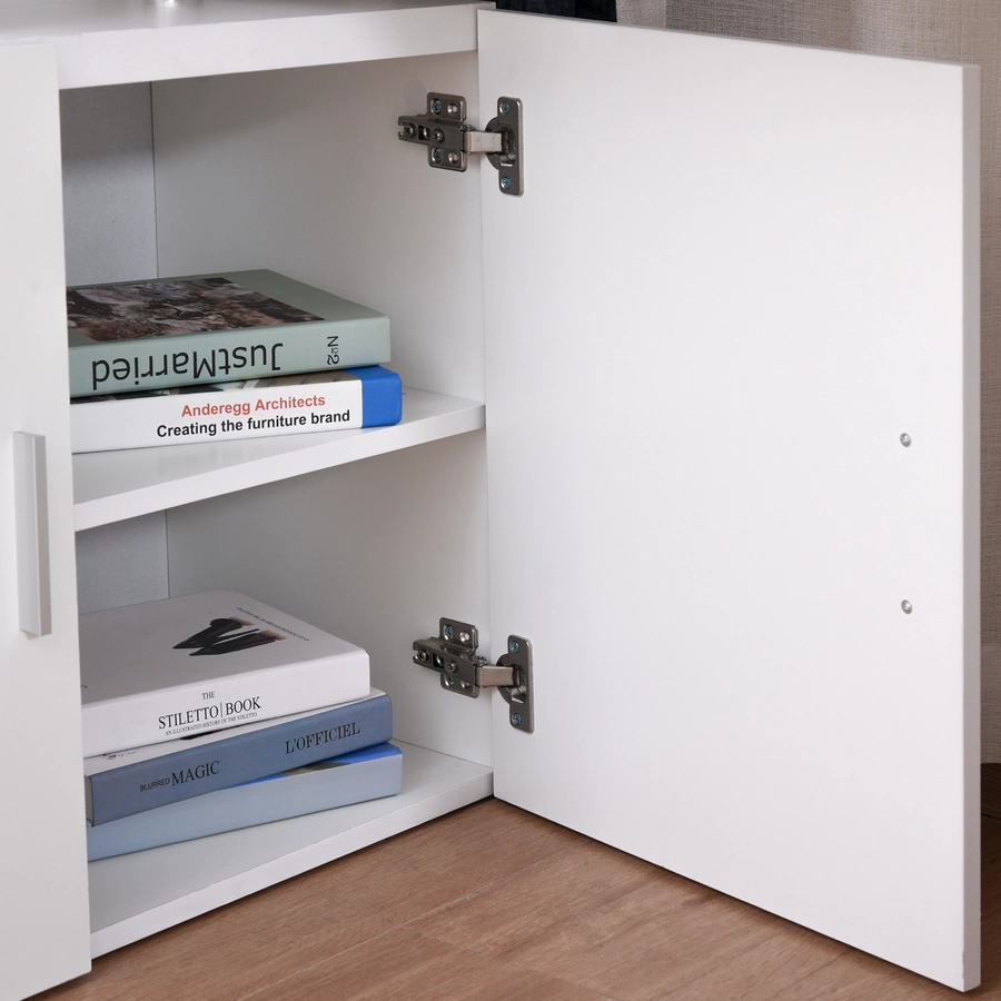 HOMCOM 2-in-1 Schreibtisch weiß