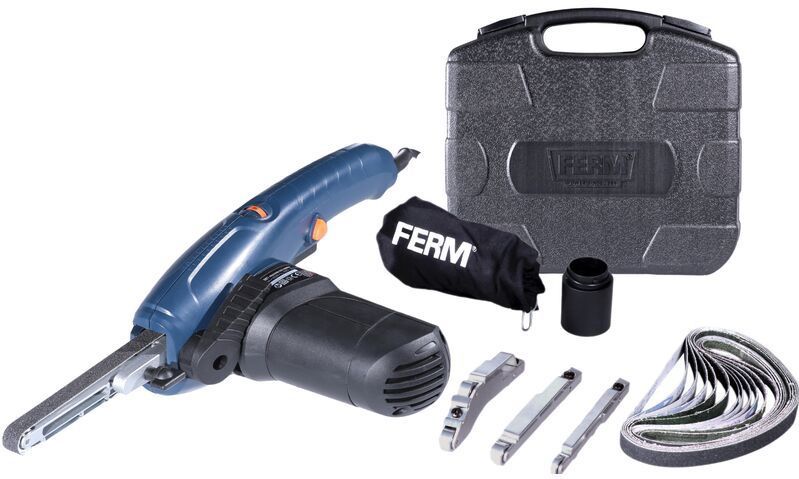 FERM - EFM1001 - Precisie Bandschuurmachine - 400 Watt - Inclusief 12 Schuurbanden