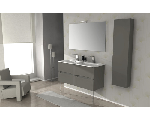 Baden Haus Avril hoge kast 140x35 cm talpa-grijs mat volledig gemonteerd