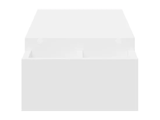 Support de moniteur avec rangement blanc bois d'ingénierie