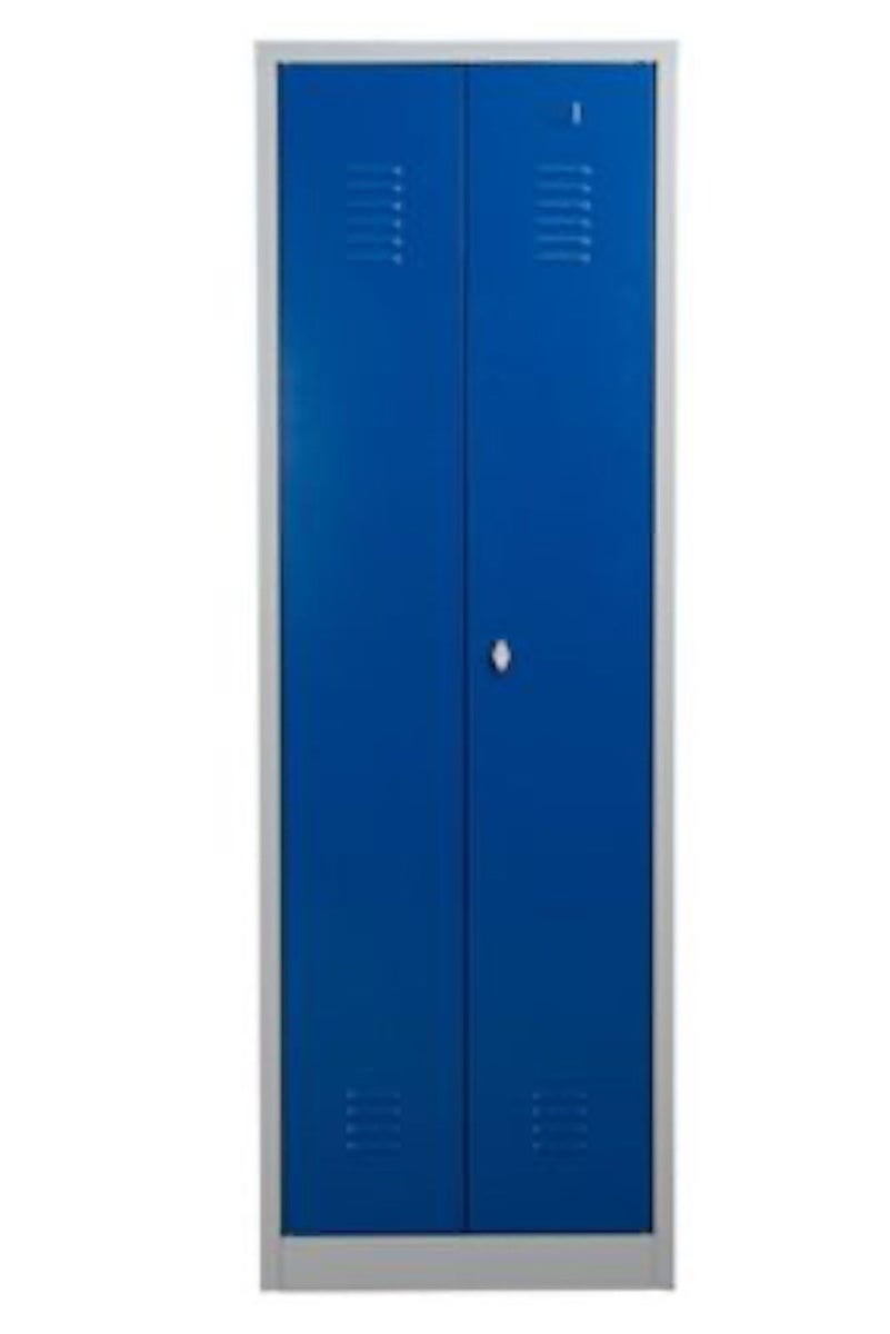 PROREGAL Dolphin metalen locker, HxBxD 180 x 60 x 50 cm, hangslot, grijsblauw