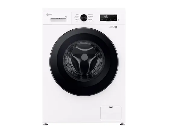 LG F4X1008NWK - Vaskemaskine - Wi-Fi - bredde: 60 cm - dybde: 59 cm - højde: 85 cm - frontbetjening - 8 kg - 1400 rpm - blank hvid