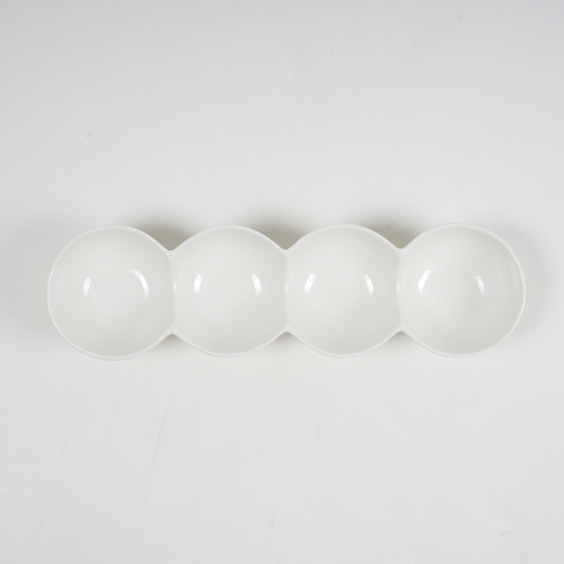 Viererschale 'Piselli', weiß, B 30 cm, L 8 cm, H 4 cm von fischer's lagerhaus