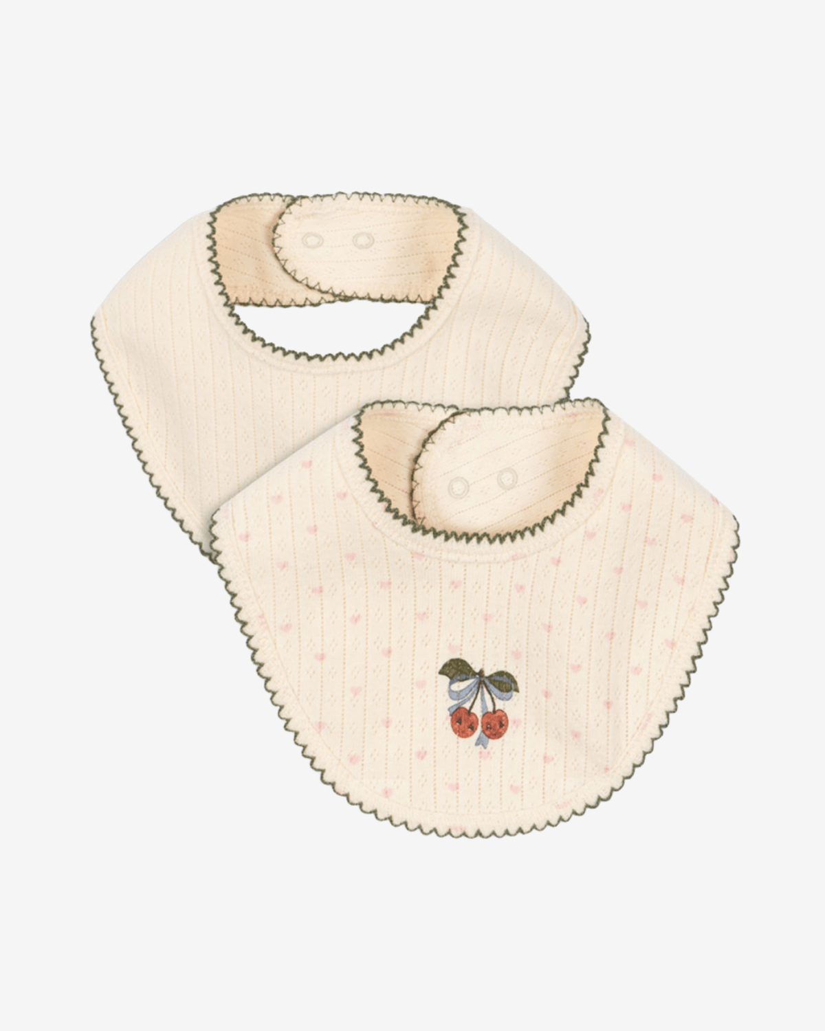 Siklesmekke 2pk – 100% Øko Bomull, Pointelle | Minnie 2 Pack Bib