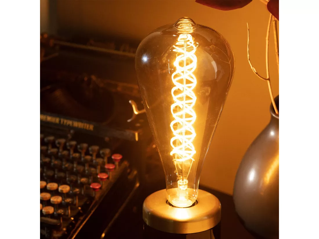 Ampoule LED Filament E27 8W 800 lm ST115 Smoky No Flicker 2200K Blanc chaud