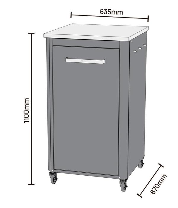 Cozze Outdoor-Küche 60, ca. B60/H110/T60 cm