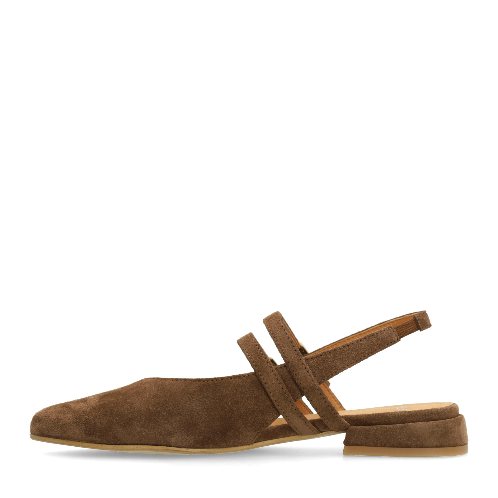 Bruine suède slingbacks