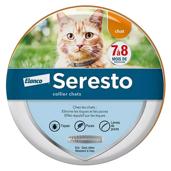 Coleira Seresto contra pulgas e carrapatos para gatos (1 unidade)