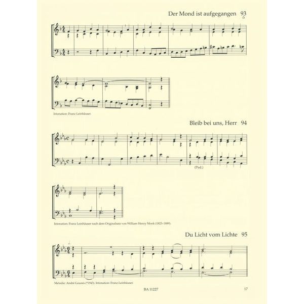 Bärenreiter Intonationen Zum Gotteslob