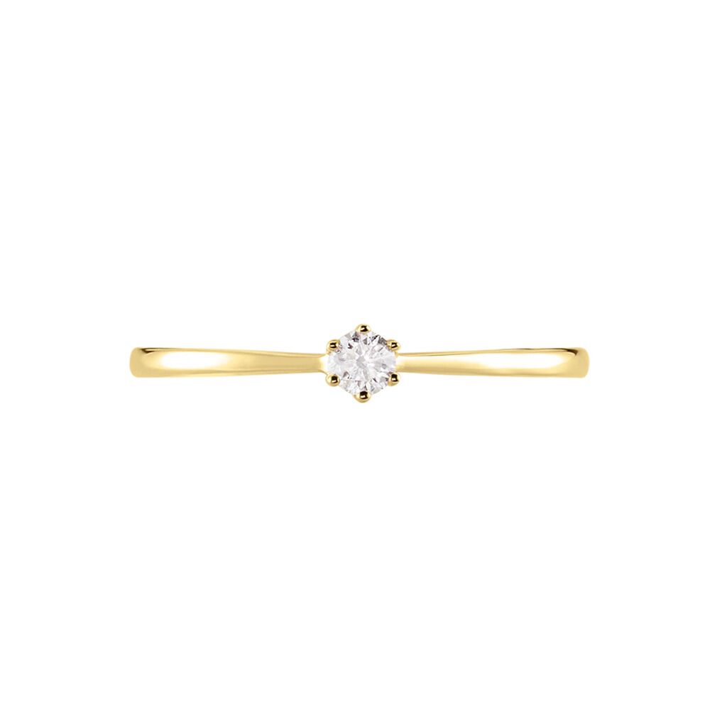 Bague Solitaire Athena Or Jaune Diamant