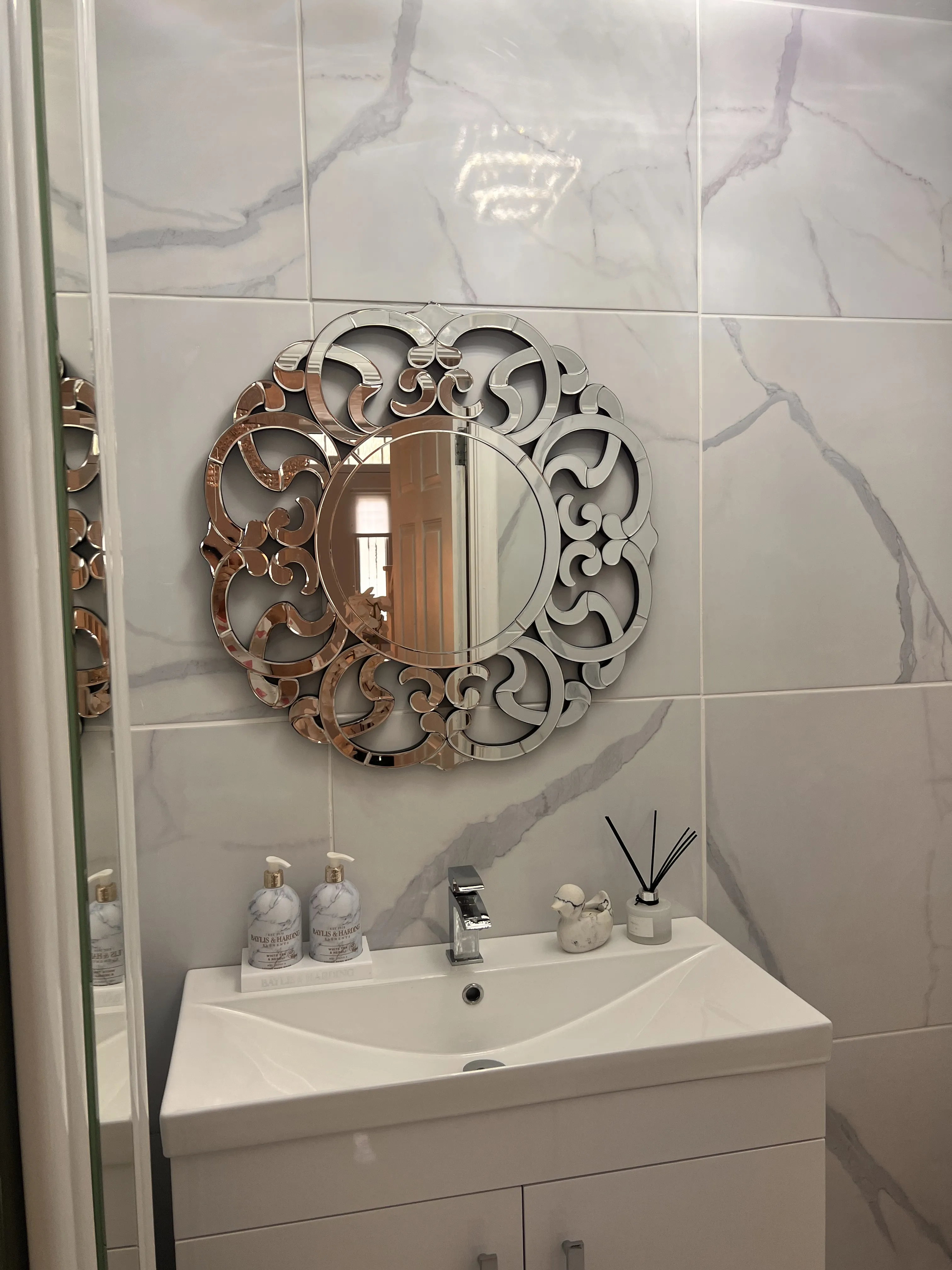 Wandspiegel MORNAIX 70 cm 70 cm Zilver