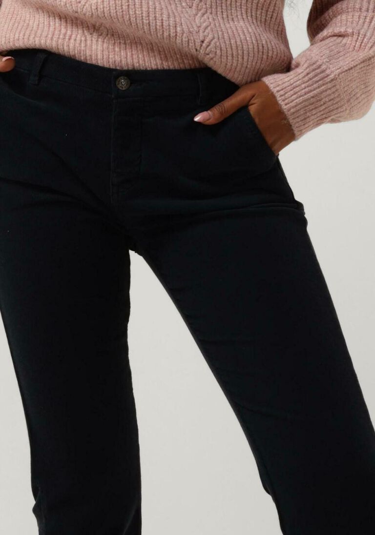 BY-BAR donkerblauwe by-bar flared broek leila velvet pant