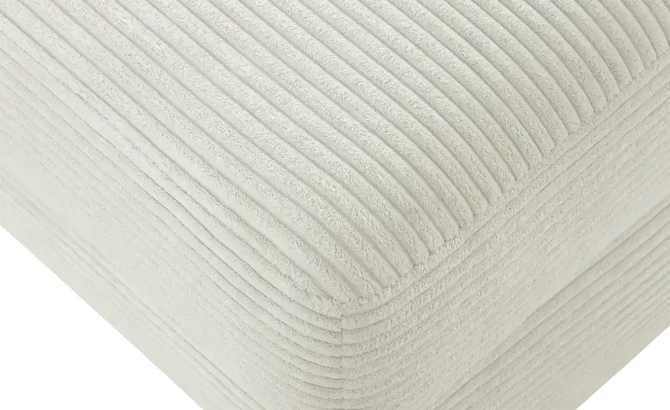 Ecksofa Arissa de Luxe Elfenbein rechts Cordstoff
