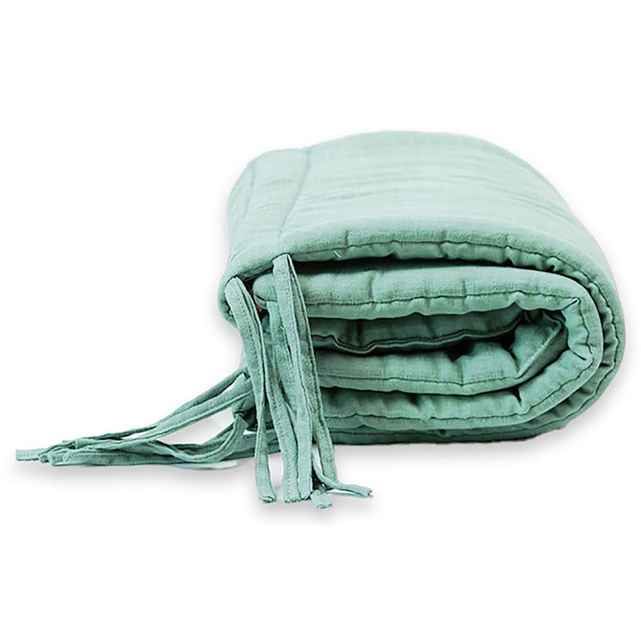 Papate Tour de Lit en Coton Bio vert - 30x190 cm