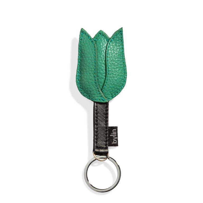 Tulip Keyring Structure Leather Mint Green