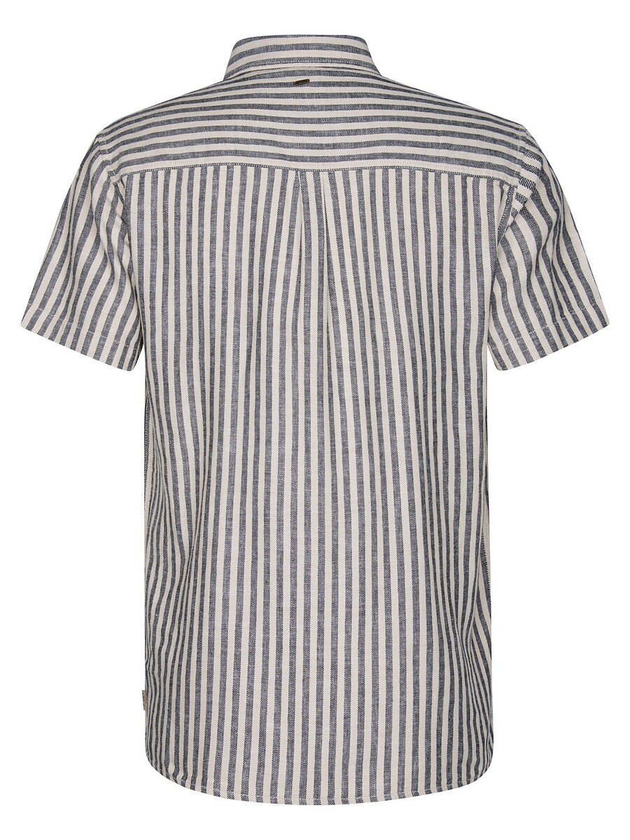 INDÚSTRIAS PETROLÍFERAS<br>Camisa listrada de algodão e linho
