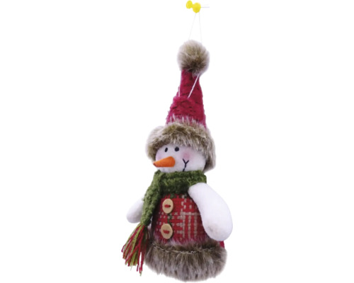 Lafiora decoratief sneeuwpopbeeldje, 18 cm hoog