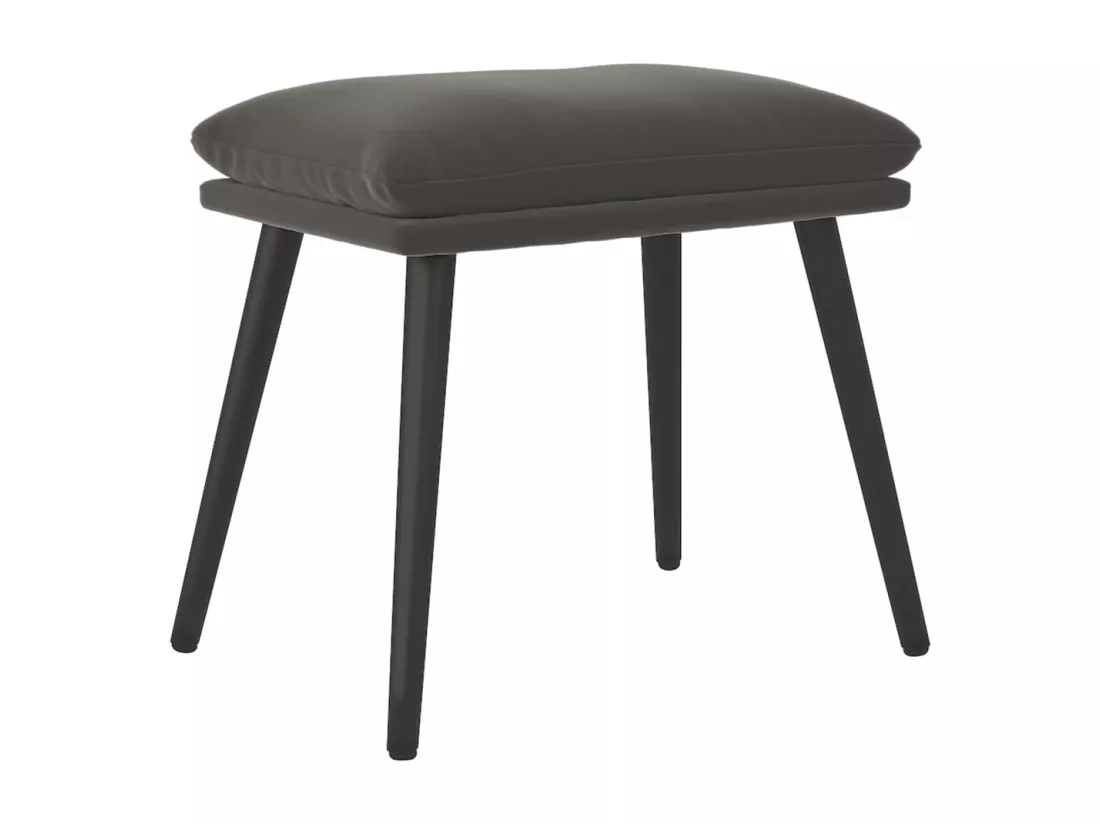 Repose-pied Gris foncé 45x29,5x35 cm Velours
