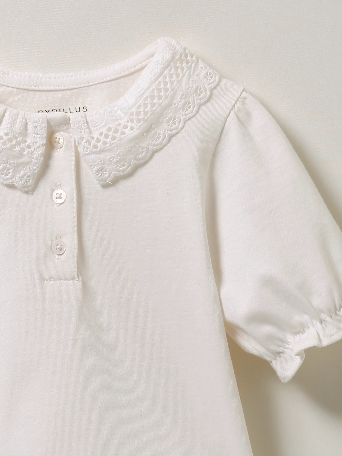 T-shirt raffiné en coton biologique | Blanc