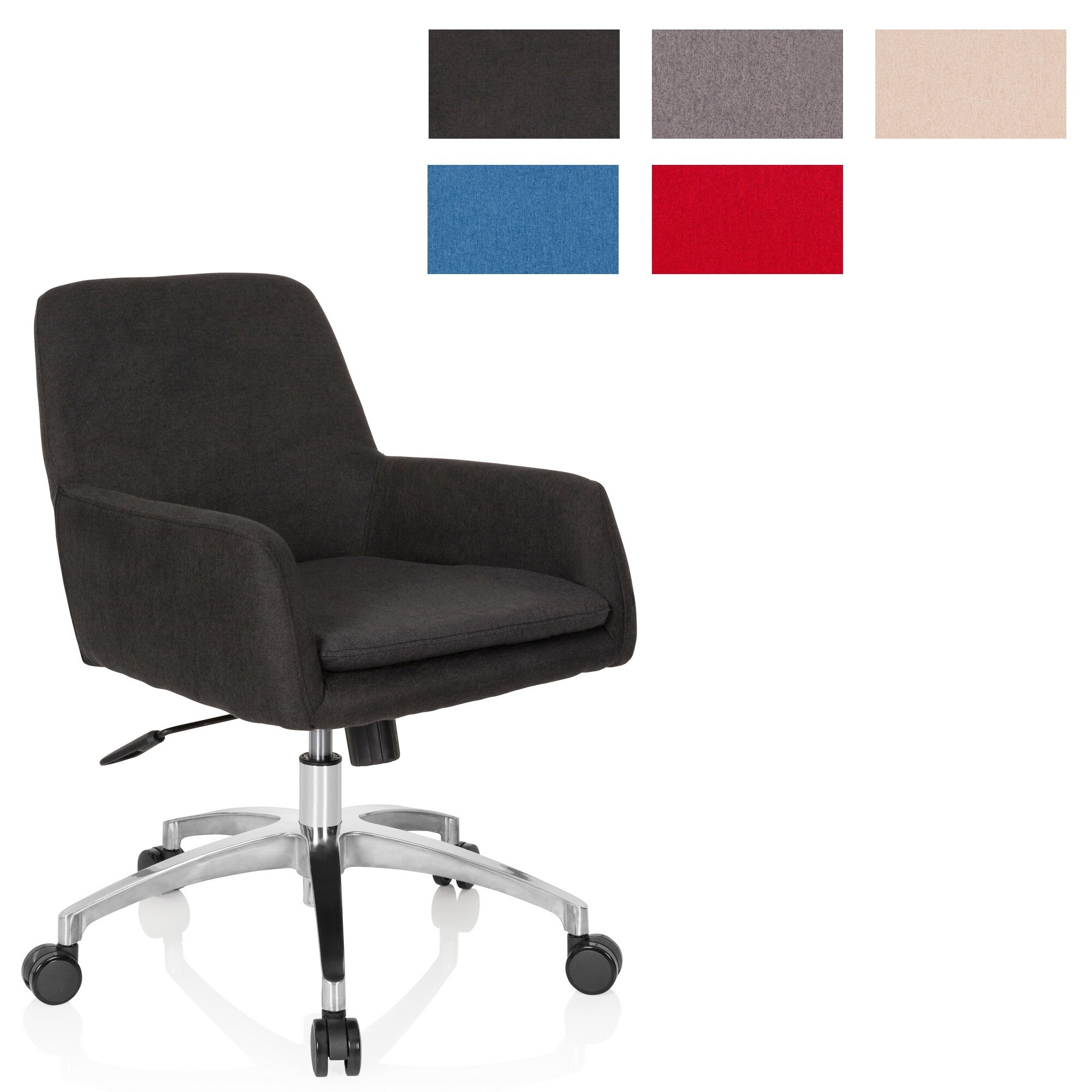 Home Office Bürostuhl SHAKE 400 Stoff mit Armlehnen hjh OFFICE