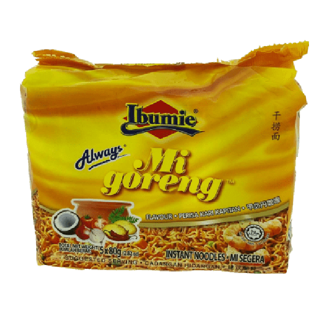 Ibumie Instant Mi Goreng Perisa Kari 5x 80g