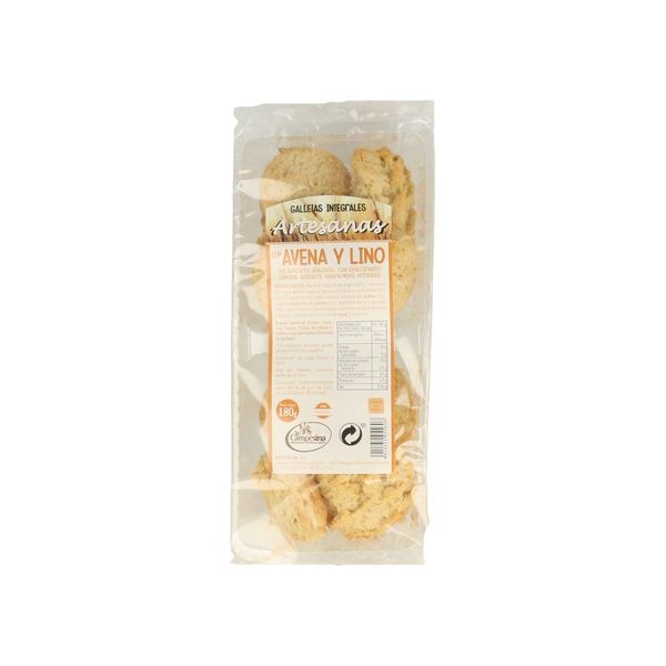 La Campesina Bolachas Integrais Artesanais com Aveia e Linho 180 g