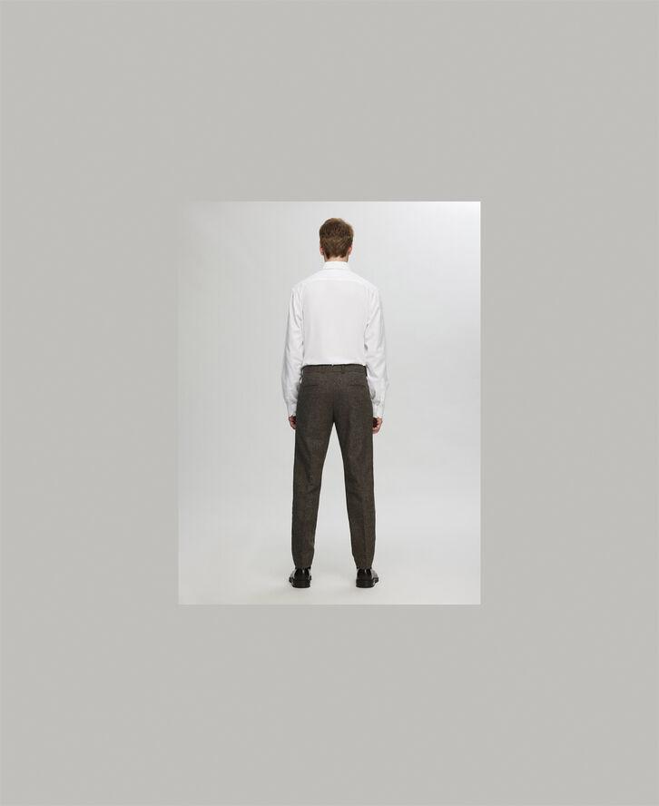 Selected Homme SLHSLIM-REED WOOL TRS NOOS Brownie/structure
