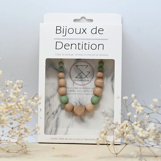 Collier d'allaitement et de portage   Vert et bois        de               Irréversible