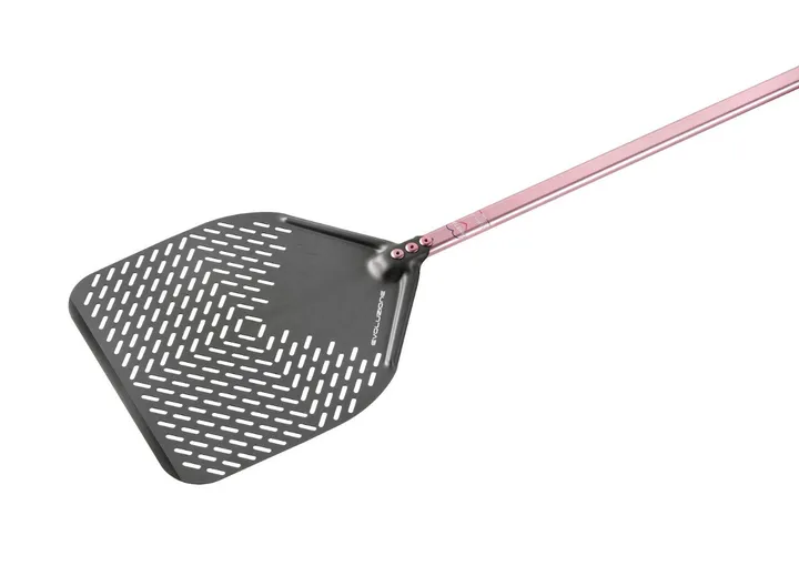 Gi.Metal Be Pink Limited Rectangular Perforated Pizza Peel 33x33 cm Handle 60 cm