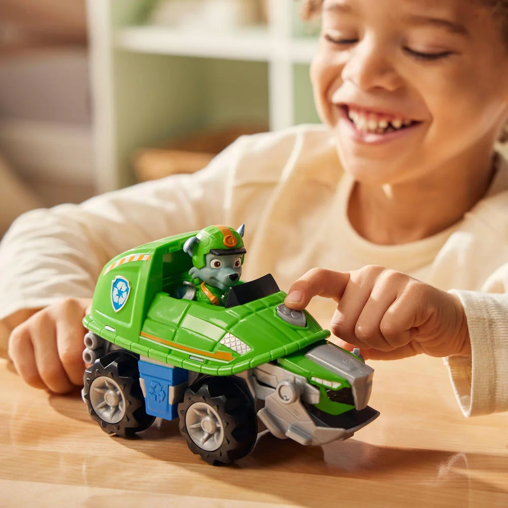 PAT'PATROUILLE - VEHICULE ET FIGURINE ROCKY JUNGLE PUPS