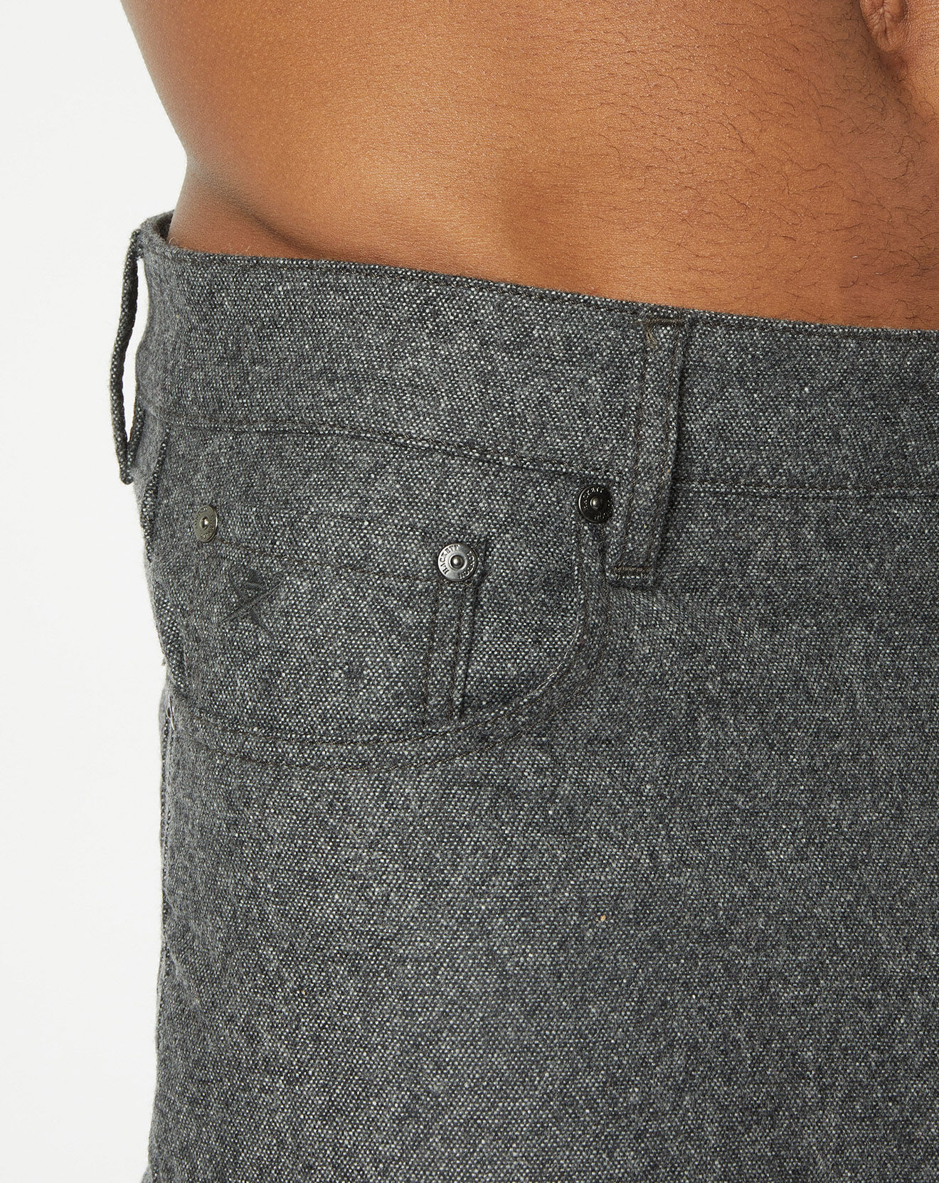 Hackett London Pantalon en Laine mélangée Flanelle moulinée gris