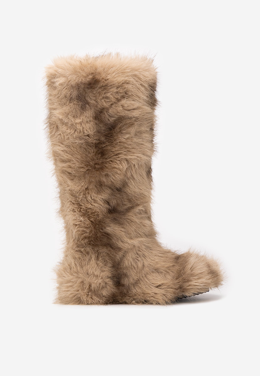 Bottes fourrées femmes kaki Gelira