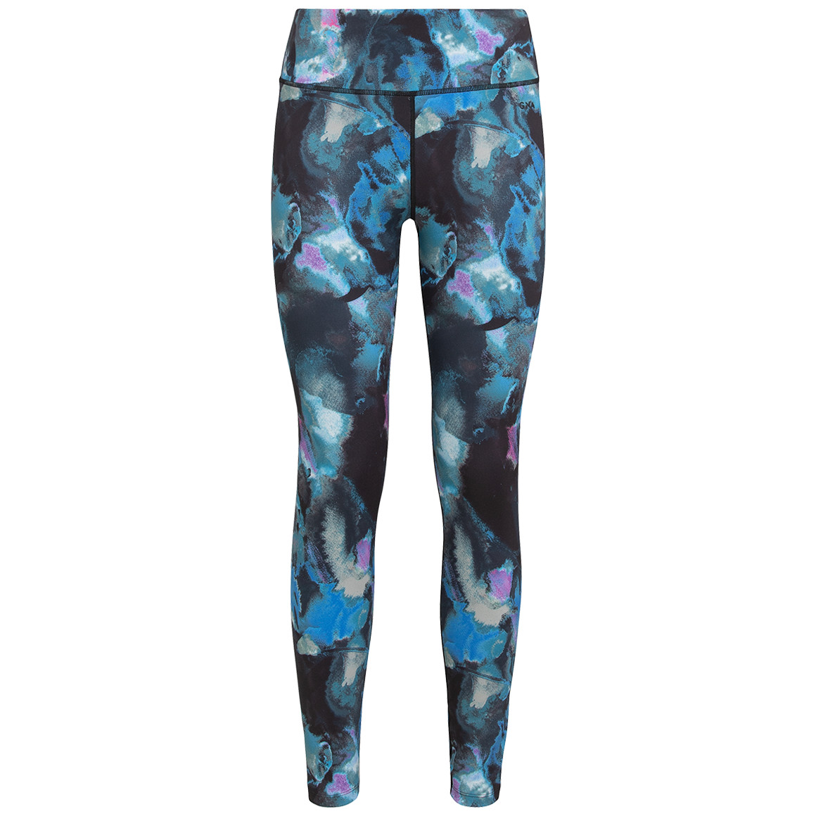 Gina Sports Damen Yoga-Leggings mit Allover-Print schwarz / blau / lila