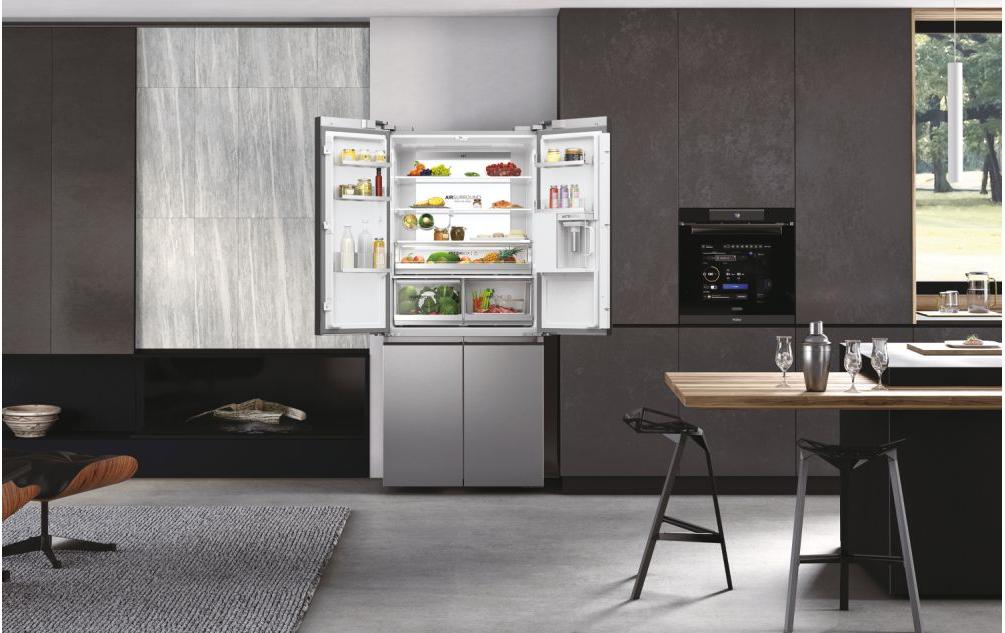 Foodcenter HCW7819EHMP Beidseitig<br>Kombigerät mit Kühlschrank oben und Gefrierteil unten