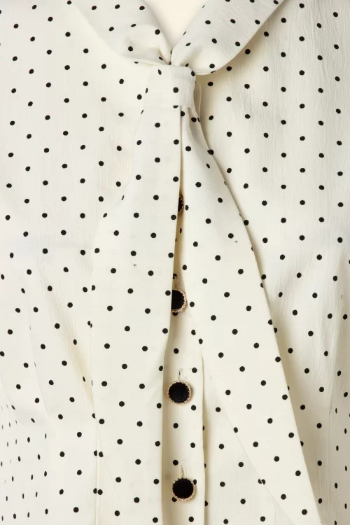 Banned Retro Jane Spot blouse in crème