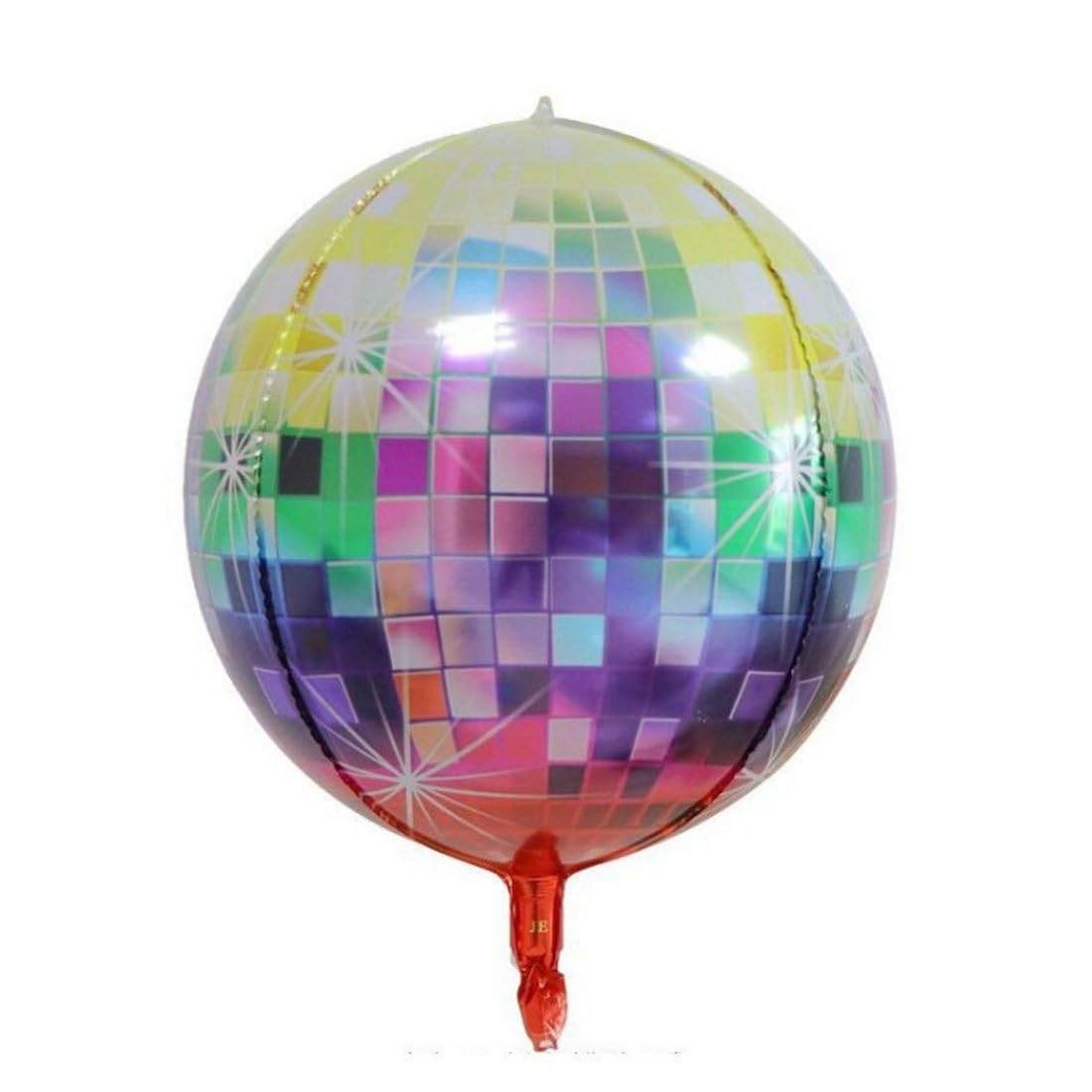(9-tlg. Set) Silvester Party Deko Folien Ballon Happy New Year / Stern / Discokugel Luftballon - Bunt / Schwarz