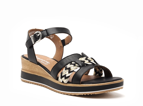 Remonte nu pieds talons femme d6461 noir