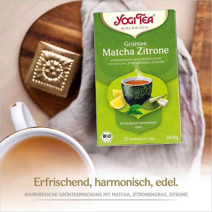 Yogi Tea Grüntee Matcha Zitrone Filterbeutel, 17X1.8 g