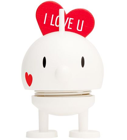 Hoptimist Baby Love Bumble - 8 cm - Weiß m. Herz