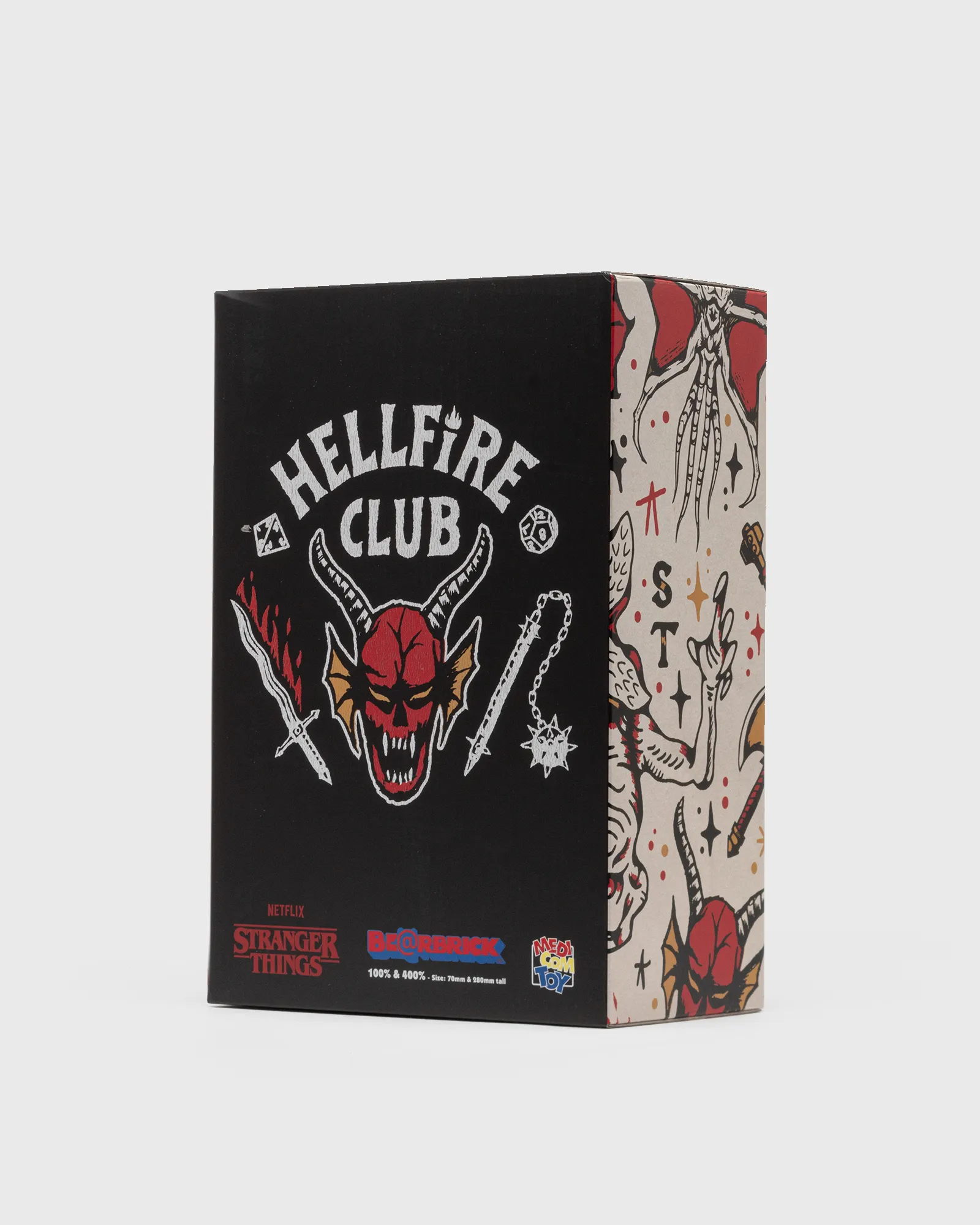 MEDICOM BEARBRICK 100% 400% STRANGER THINGS HELLFIRE CLUB