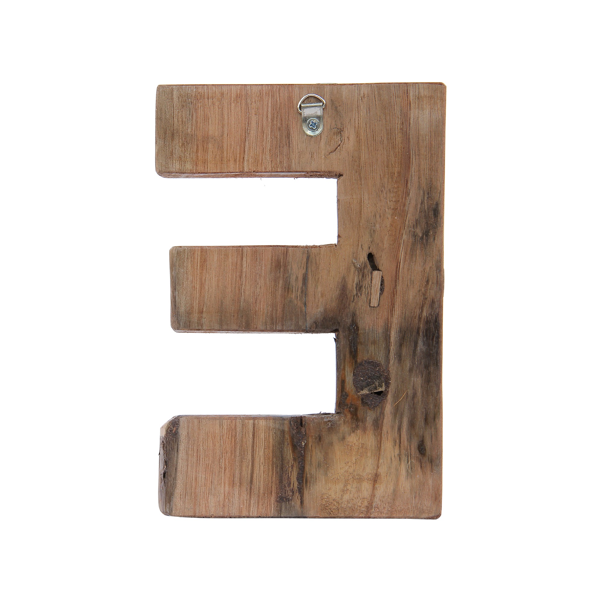 Holzbuchstabe 'E', mehrfarbig, T 2,5 cm, B 13 cm, H 19 cm von fischer's lagerhaus
