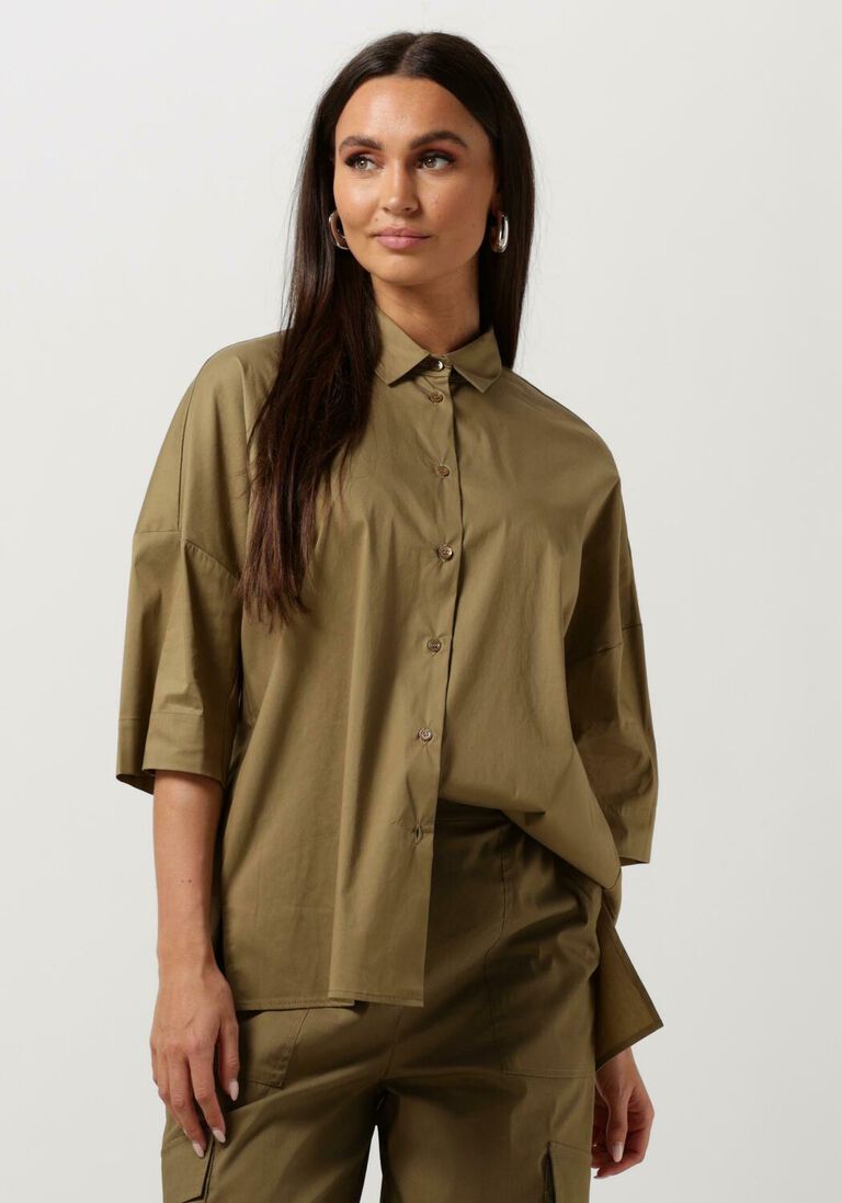 SEMICOUTURE olijf semicouture blouse s4sk02 shirt