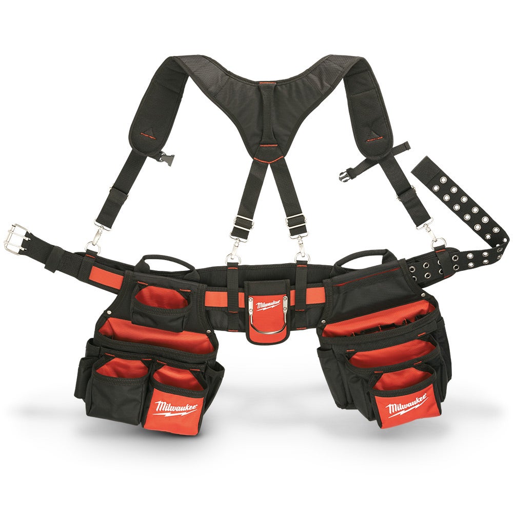MILWAUKEE 24 Pocket Nylon Contractor Work Rig Tool Belt 48228120
