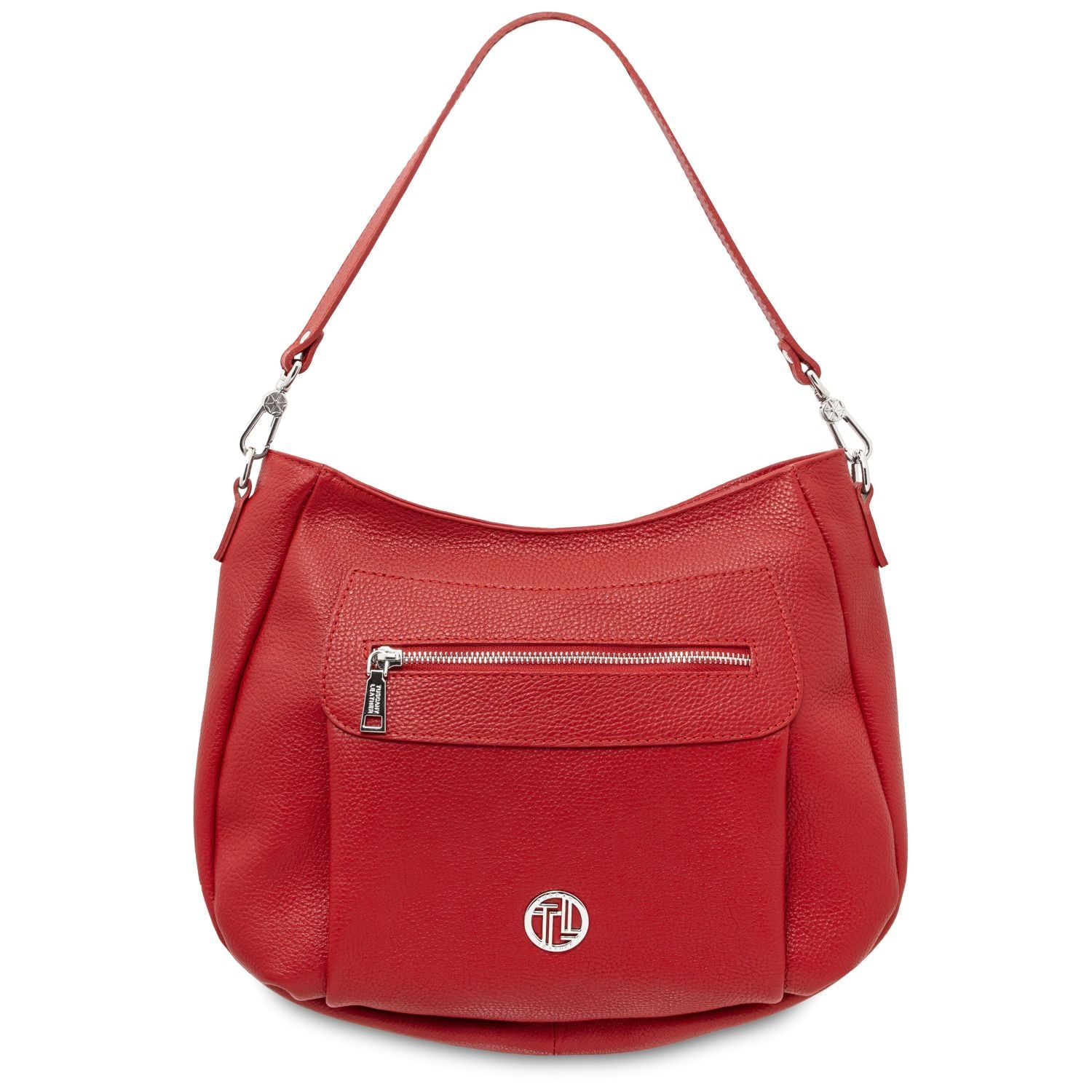 Tuscany Leather – Brenda - Soft leather shoulder bag – Lipstick Red (TL142450)