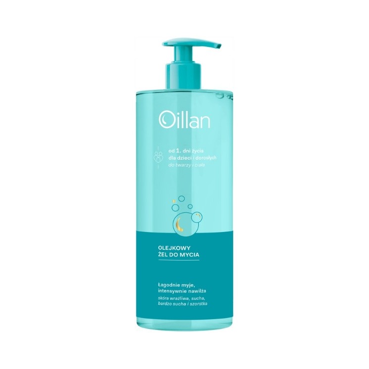 Oillan olie body wash gel vanaf de eerste levensdag voor kinderen en volwassenen 750 ml