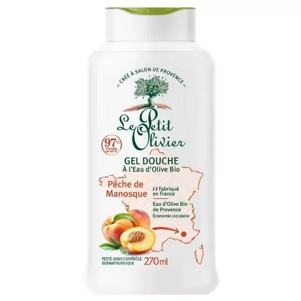 Le Petit Olivier - Gel Douche - Pêche De Manosque - Sans Savon 270ml